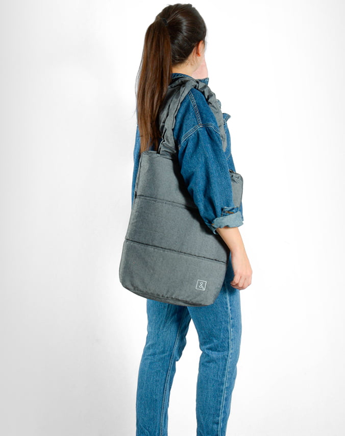 Totebag Boné para laptop Denim