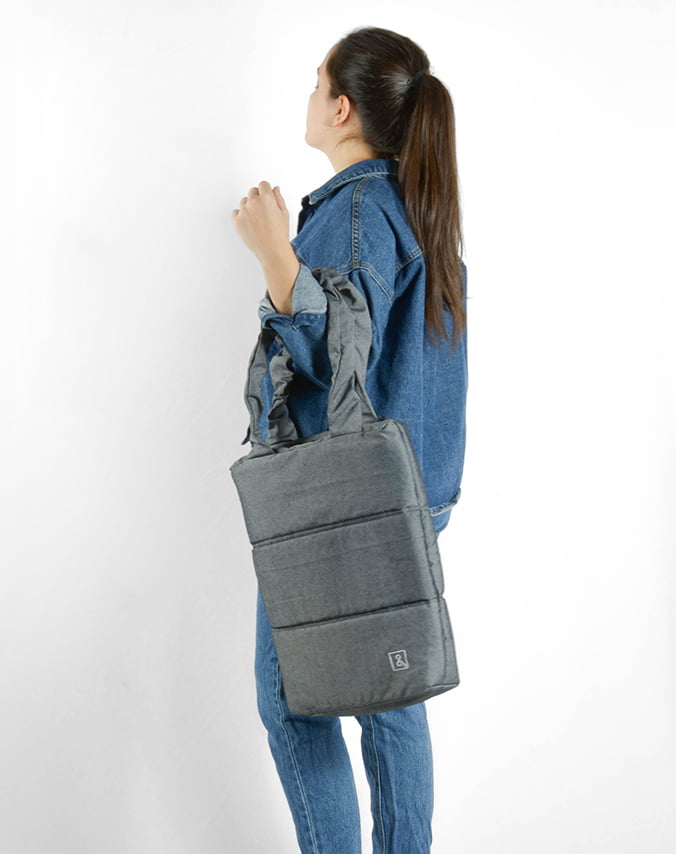 Totebag Boné para laptop Denim